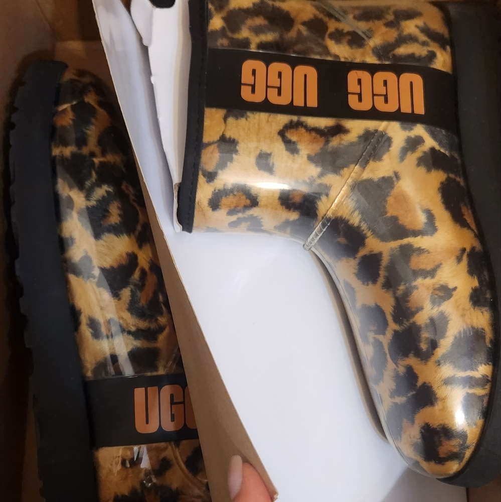 UGG Classic Clear Mini Panther-Print Boots